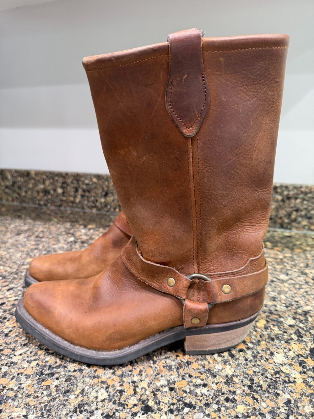 Ladies unbranded Brown Leather Harness Boots 7 - Picture 5 of 12